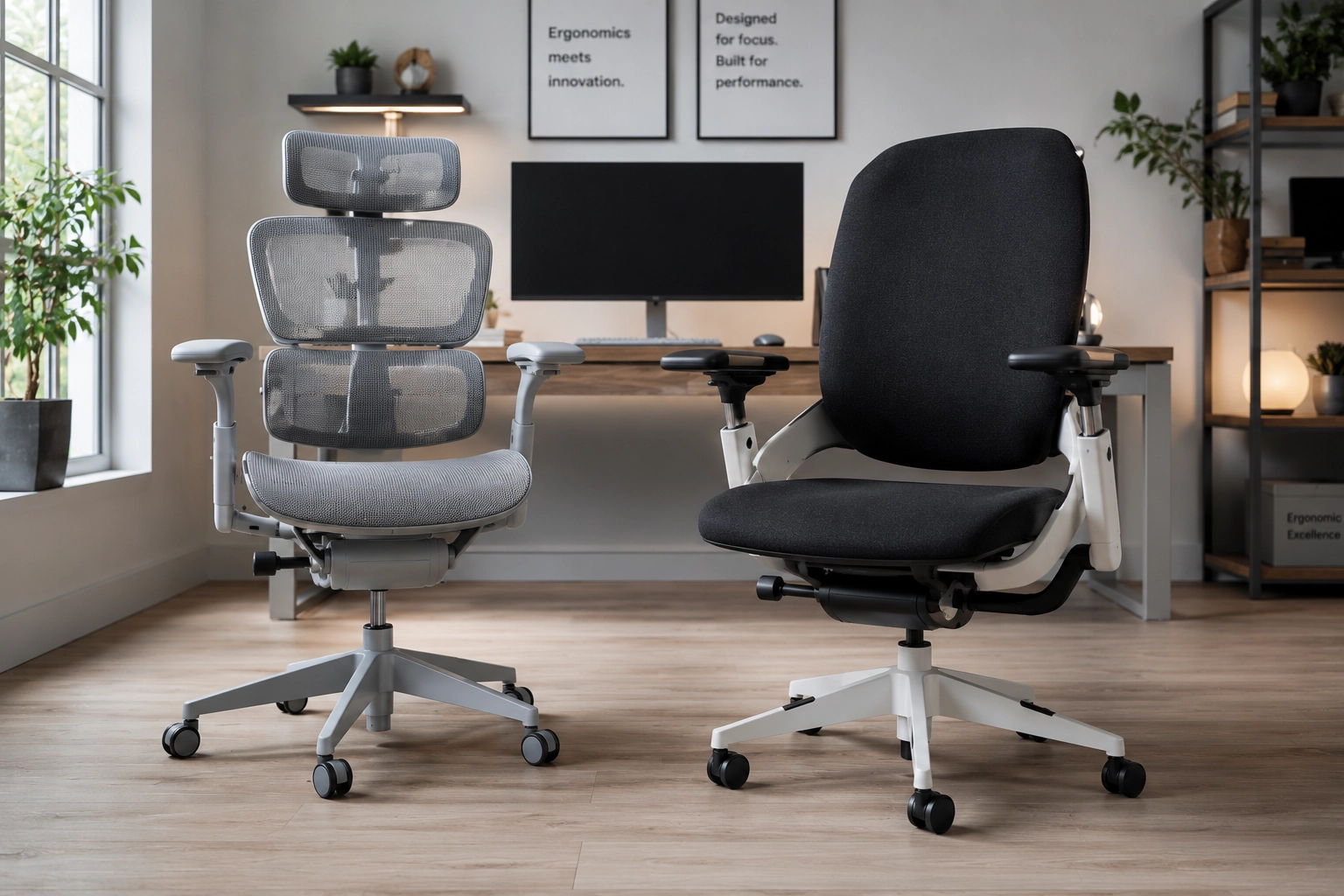 Hinomi H1 Pro versus Autonomous ErgoChair Pro tech office chair battle comparison